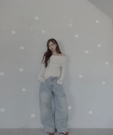 【Basic Collection】2wayオフショルダーチュニック / 2way Off-Shoulder Tunic