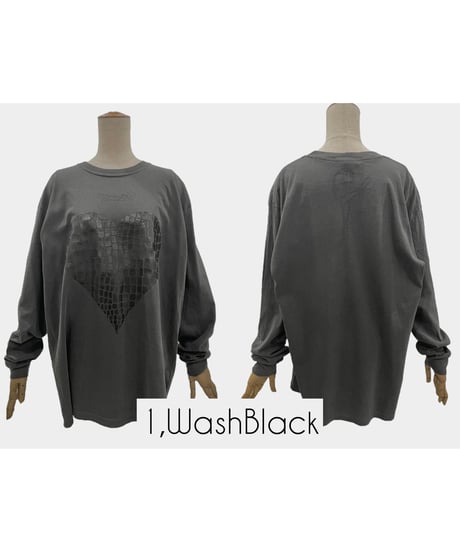 Croco Heart Longsleeve T /クロコハートロンT