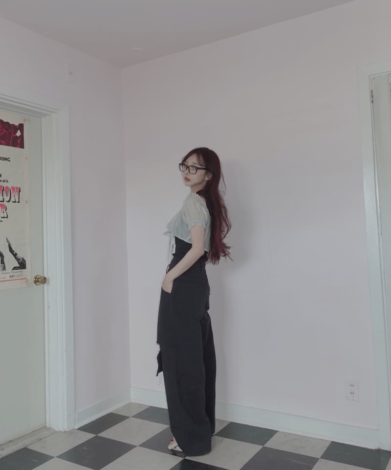 fiction tokyo シアーブラウス /Sheer Blouse 黒 シアーブラウス /Sheer Blouse | FICTION TOKYO OFFICIAL