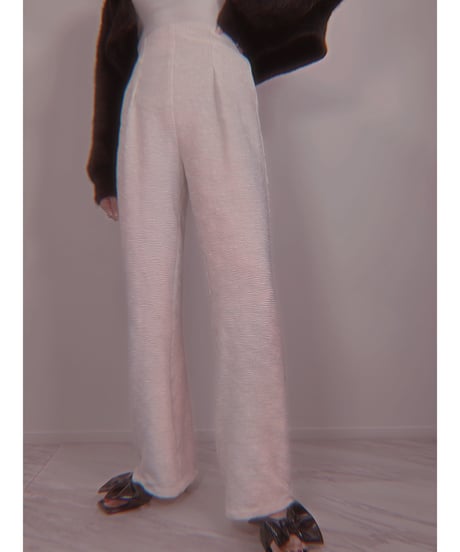 クリンクルマテリアルハイウェストパンツ　Crinkle Material High Waist Pants
