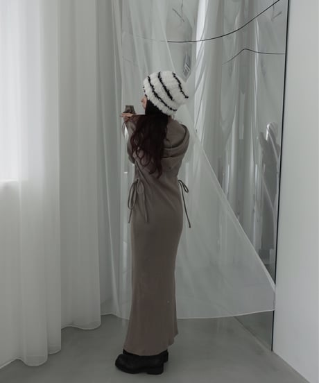 フードロングワンピース/Hooded Long One-Piece