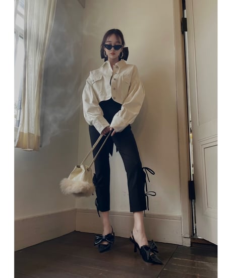 Puff Sleeve Cropped Jacket /パフスリーブクロップドジャケット