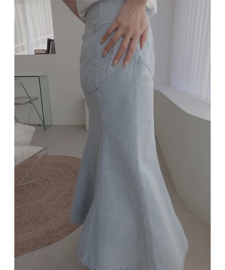 デニムフレアスカート /Denim Flare Skirt