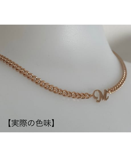 【1文字】"My Choker" / Silver925 (ゴールドカラー)