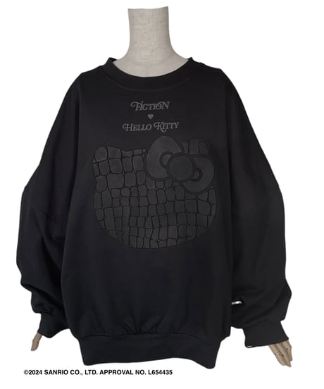 【Black】♡ Croco Kitty ♡ ボリュームスリーブスウェットトップ / ♡Croco Kitty♡ Volume Sleeve Sweat Top