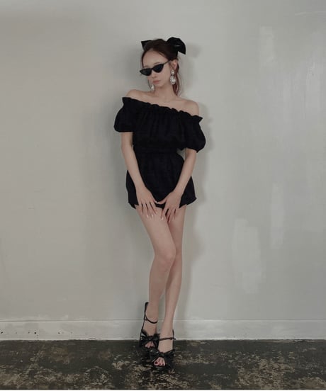 バックリボンロンパース / Back Ribbon Rompers