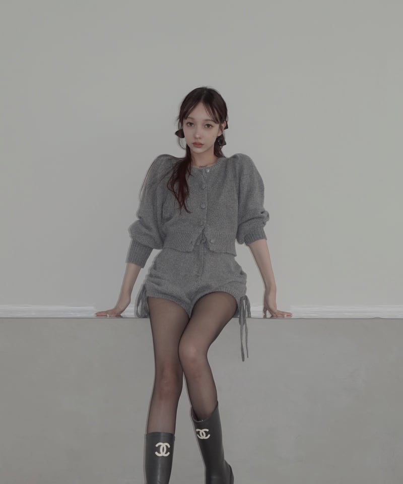 boohoo BOXY CROSS クロス ニット カーディガン 2色 フロントクロスニットカーディガン / Front Cross Knit Cardigan