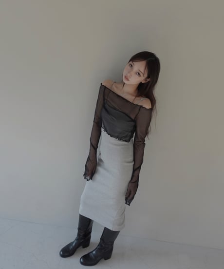 【Basic Collection】シアークロップドトップ-Short- /Sheer Cropped Top