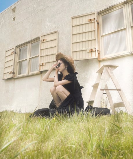 ショルダーリボンサマーロングドレス / Shoulder Ribbon Summer Long Dress
