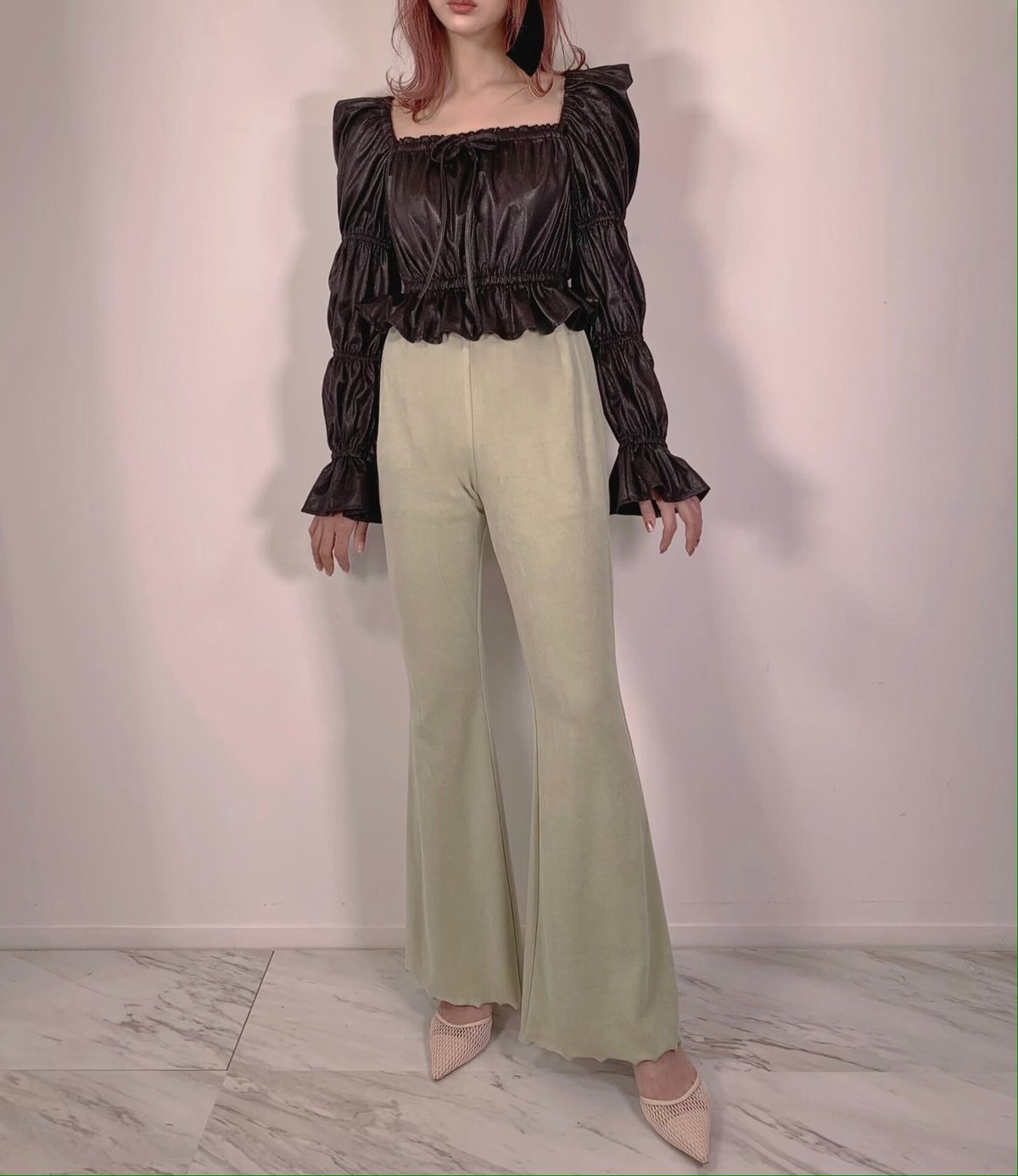 fictionTokyo トップス Front Ribbon Tops フロントリボントップス | FICTION TOKYO O
