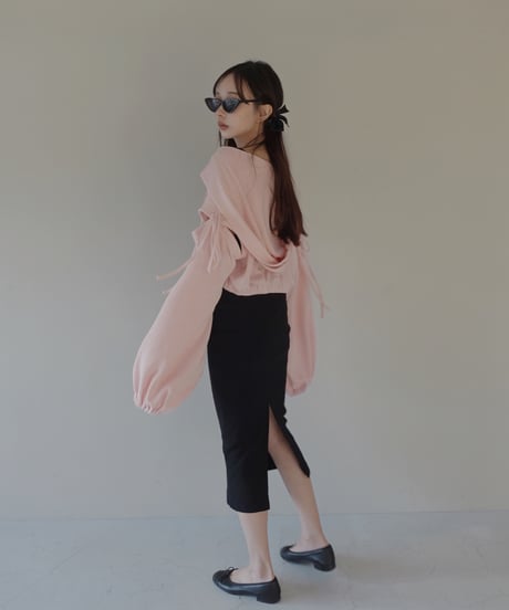 【Basic Collection】リブキャミソールスリットワンピース-Long- /Rib Camisole Slit One-Piece