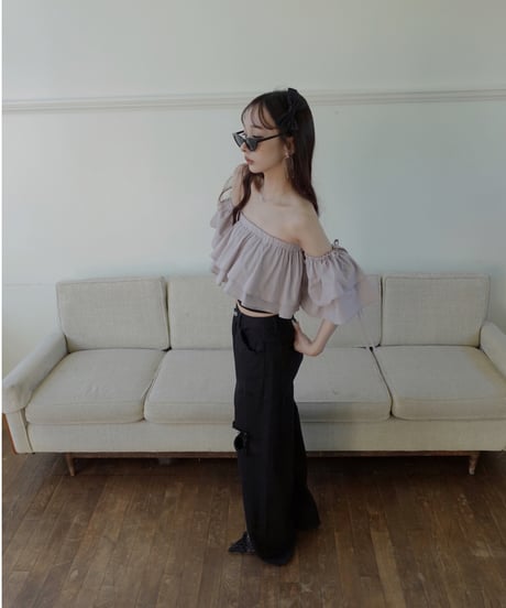 3wayスリーブボリュームフリルトップ / 3Way Sleeve Volume Frills Top