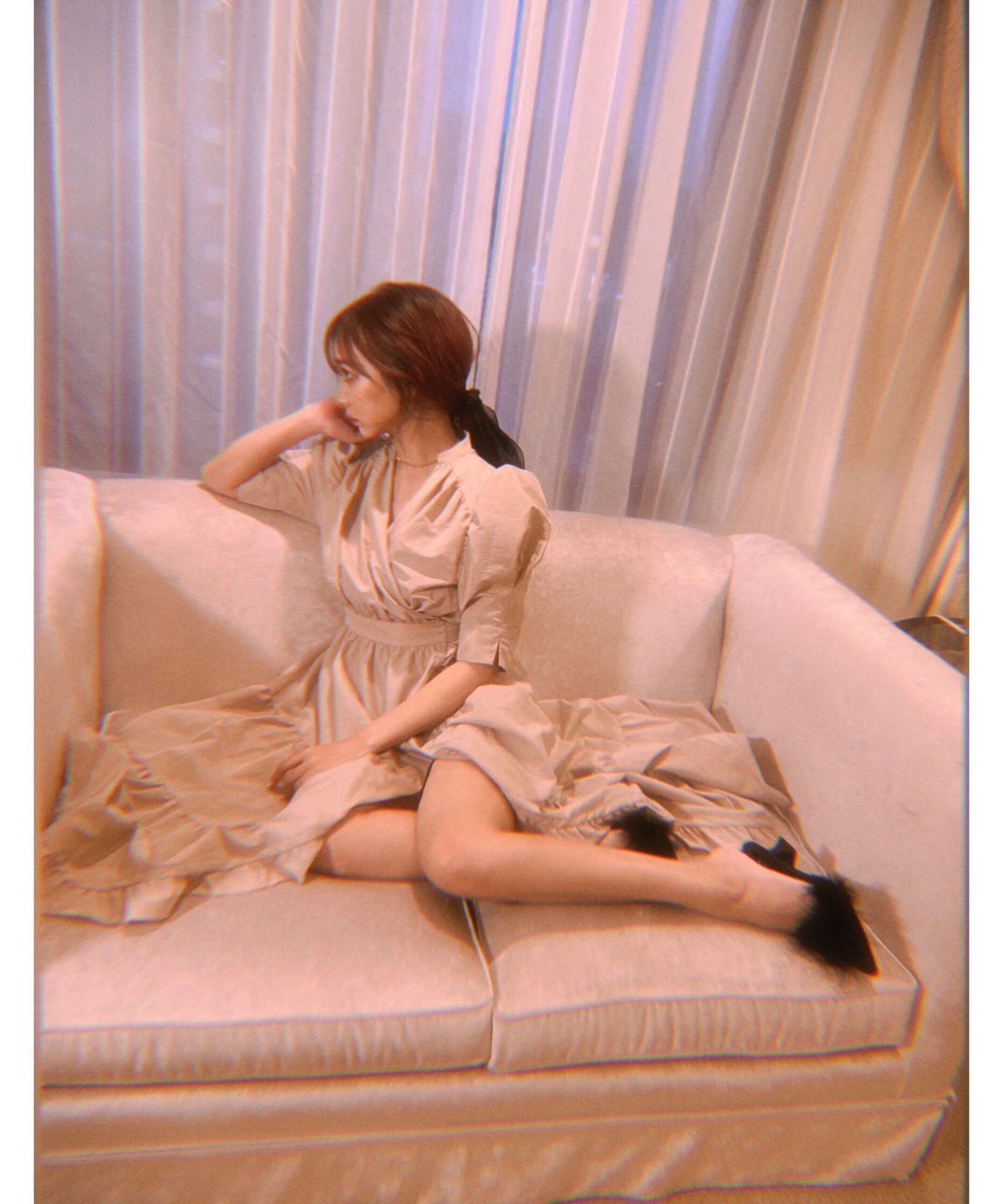 ワンピース fictiontokyo CamisoleTunicDress check box tuck dress【brown】 – BUNNY APARTMENT