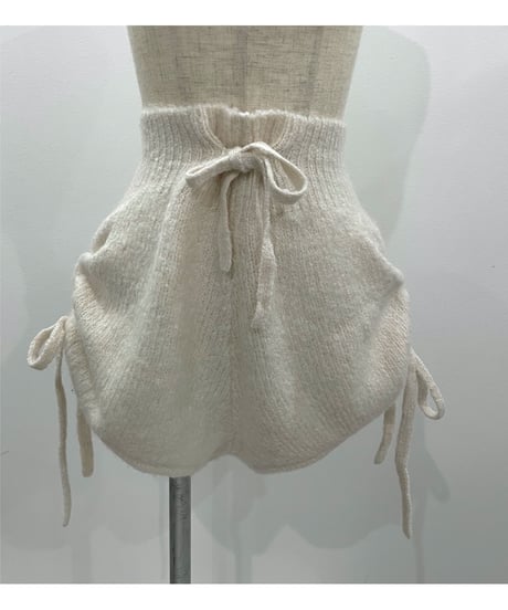 サイドリボンニットショートパンツ / Side Ribbon Knit Short Pants
