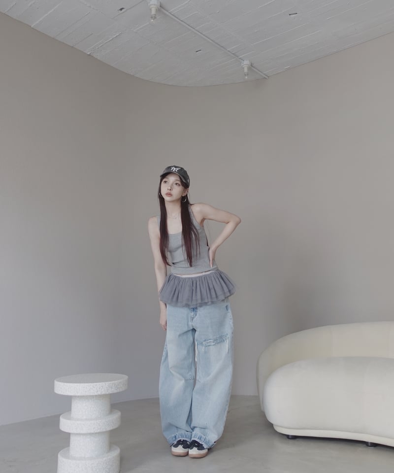 LightBlue】バレルデニム / BarrelLeg Denim | FICTION T