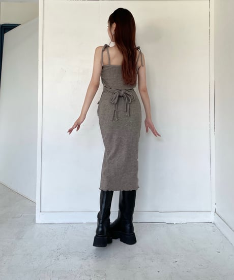 2サイドポケット バックオープンスリットニットワンピース / 2Pockets Back Open Slit Knit One-Piece