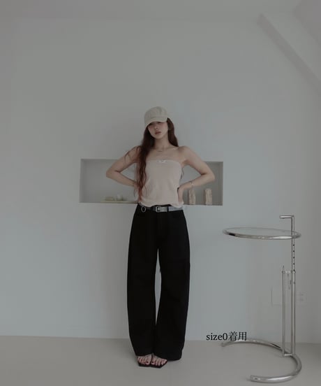 【Black】バレルデニム / BarrelLeg Denim