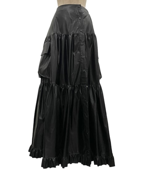2サイドスリット カーゴポケット ティアードスカート / Both Side Slit Cargo Pocket Tiered Skirt