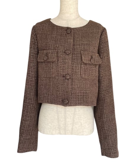 ［Brown］ツイードジャケット/ Tweed Jacket