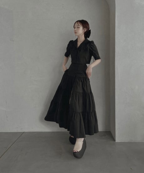 レースアップクロップドシャツ /Race-up Cropped Shirts