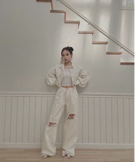 Puff Sleeve Cropped Jacket /パフスリーブクロップドジャケット