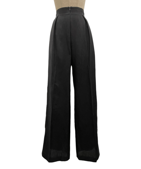 バックリボンサイドスリットパンツ /Back Ribbon Side Slit Pants