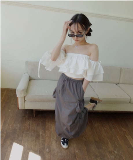 3wayスリーブボリュームフリルトップ / 3Way Sleeve Volume Frills Top