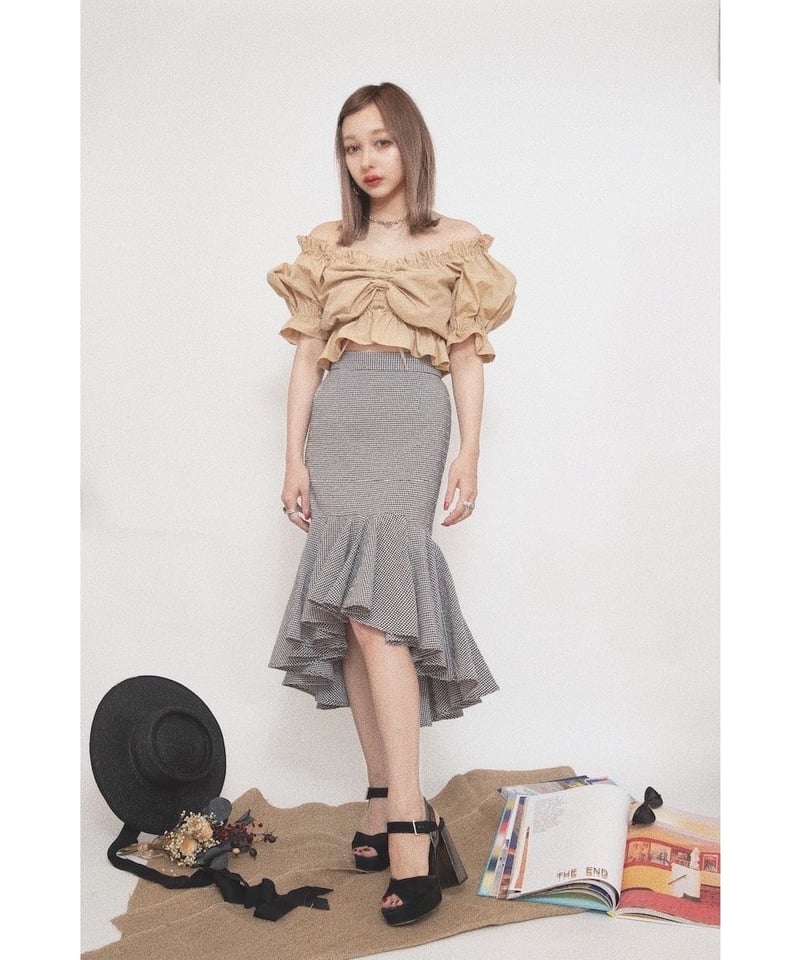 fiction tokyo Gingham Check Skirt