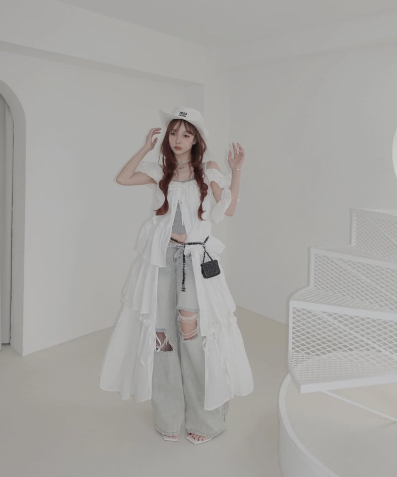 White】ガウンドレス/Gown Dress | FICTION TOKYO OFFICI