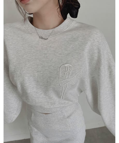 バックリボンクロップドトップ /Back Ribbon Cropped Top