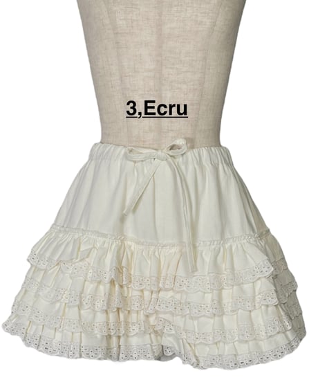 コットンレースフリルフリルショートパンツ / Cotton Lace Frill Frill Short Pants