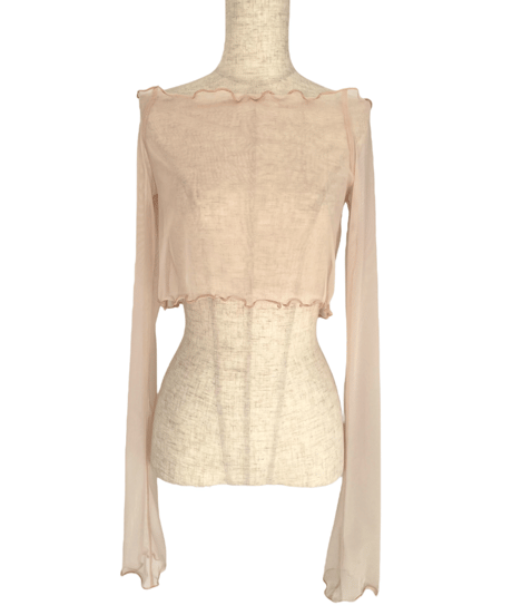 【Basic Collection】シアークロップドトップ-Short- /Sheer Cropped Top