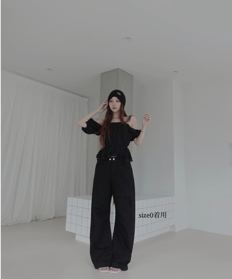 【Black】バレルデニム / BarrelLeg Denim