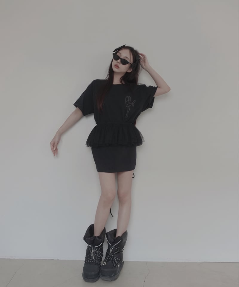 Hiand ハイアンドTulle Ruffles OP Hiand ハイアンドTulle Ruffles OP