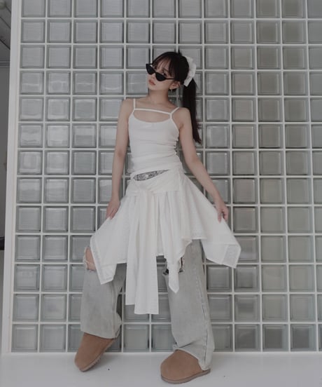 【CottonLace White】ランダムスカート / Random Skirt