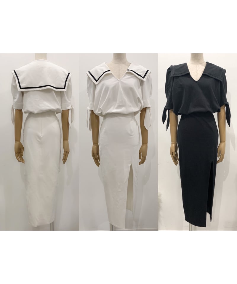 セーラーカラースリットワンピ Sailor Collar Slit One-Piece | F 