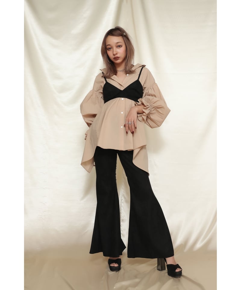 Fake Suede Flare Pants スウェードフレアパンツ | FICTION TO