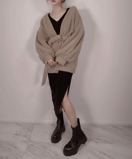 バックオープンスリットワンピ　Back Open Slit One-Piece