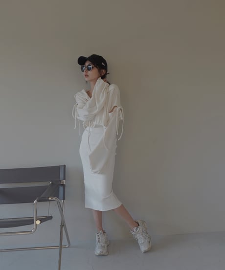 【Basic Collection】リブキャミソールスリットワンピース-Long- /Rib Camisole Slit One-Piece