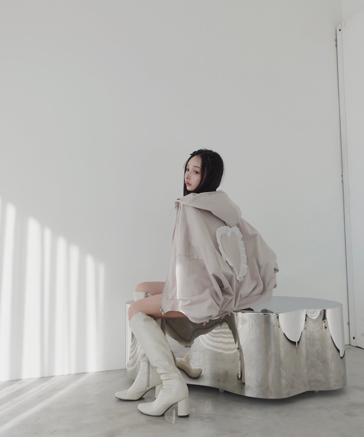 fiction Tokyo ハート ジップアップフーディー パーカー 黒 fit=scale-down,w=1200