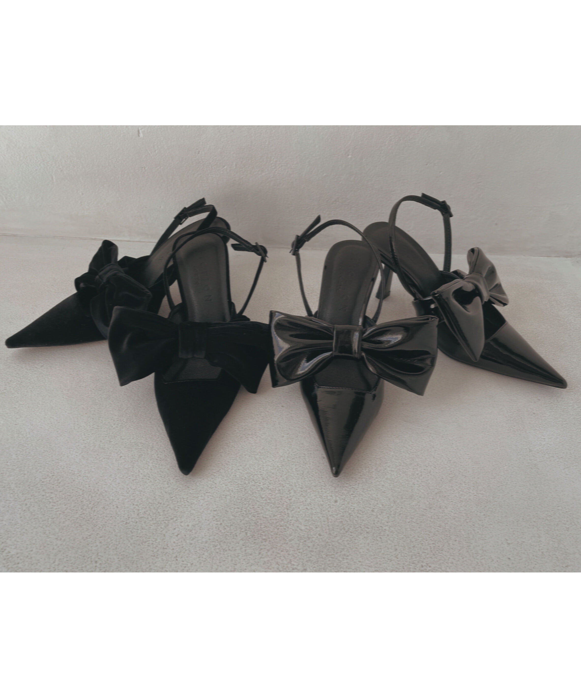 スリングバックリボンパンプス /Slingback Ribbon Pumps | FICTIO