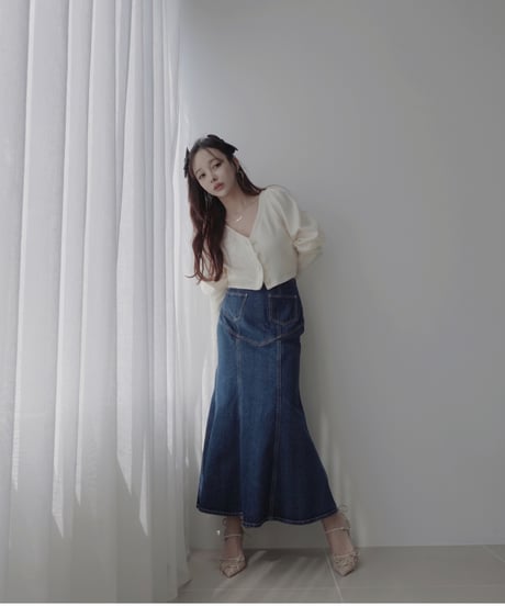 デニムフレアスカート /Denim Flare Skirt