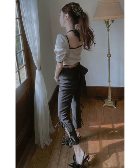 リボンクロップドパンツ/Ribbon Cropped Pants