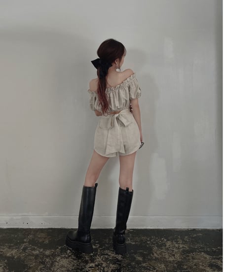 バックリボンロンパース / Back Ribbon Rompers