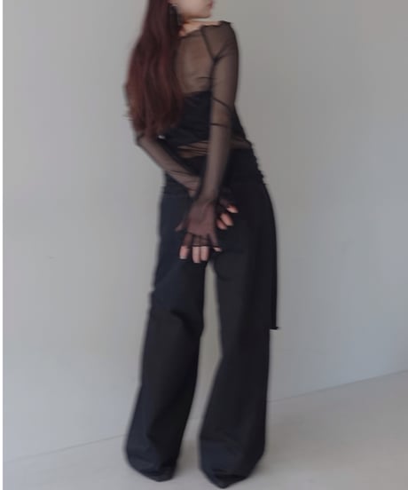 【Basic Collection】シアーチュニックトップ -Long-/ Sheer Tunic Top