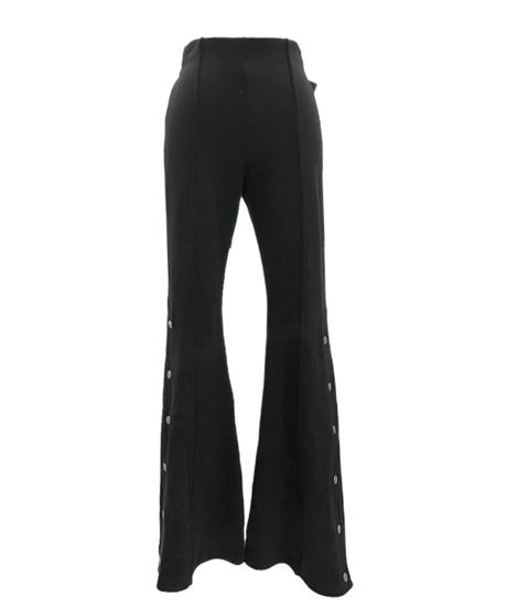 バックリボンサイドスリットフレアパンツ / Back Ribbon Side Slit Flare Pants