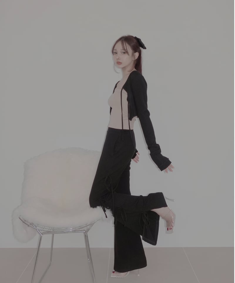 fiction tokyo サイドリボンシアーフレアパンツ fit=scale-down,w=1200