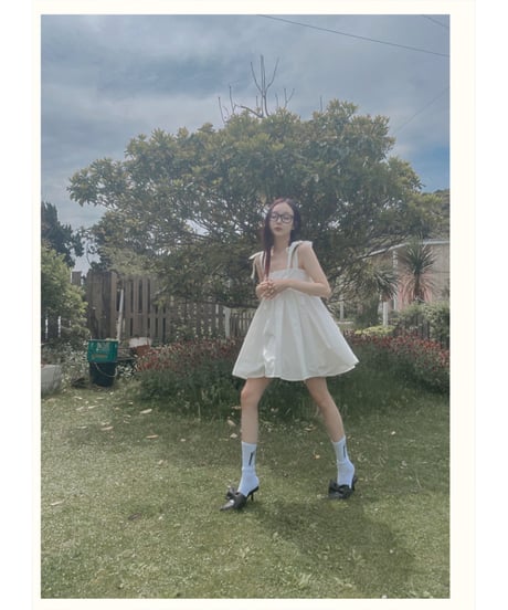 ダブルスカートリボンミニドレス / Double Skirt Ribbon Mini Dress