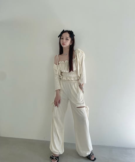 パイルクロップドフードカーディガン /Pile Cropped Hood Cardigan