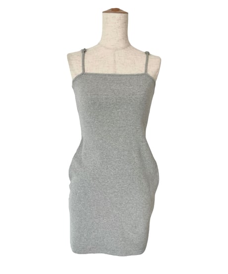【Basic Collection】リブキャミソールスリットワンピース-Mini- /Rib Camisole Slit One-Piece